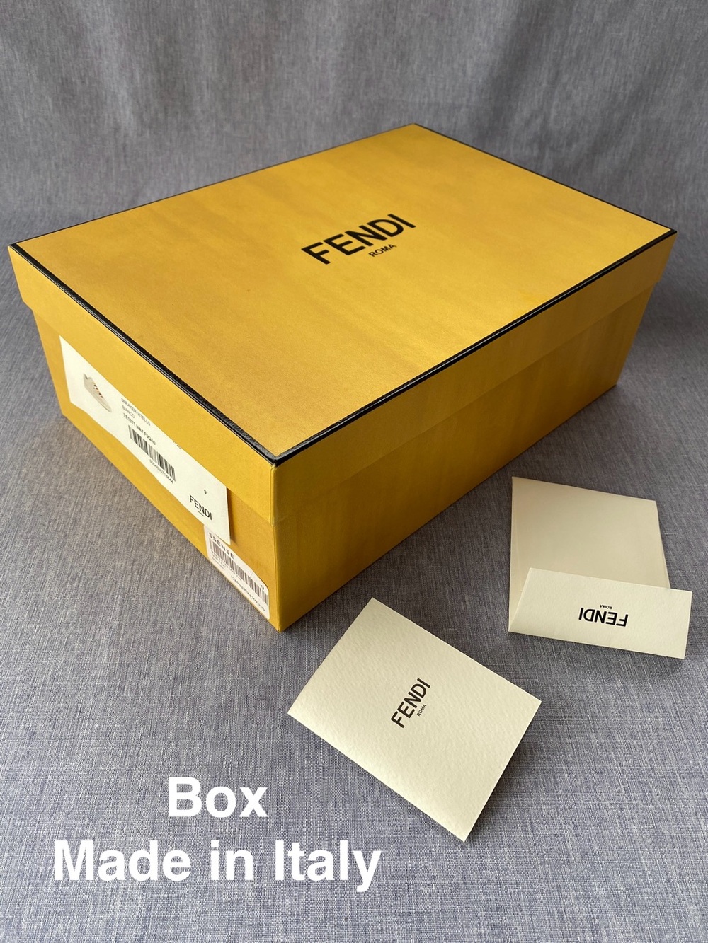 🇮🇹 Authentic FENDI | Empty Gift Box + Tissue + Card Envelope Display Storage D